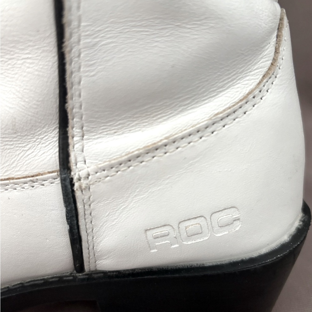 ROC BOOT AUSTRALIA LEATHER INDIO WESTERN SNIP TOE VAMP STITCHING SIDE PULL SZ 6 - Picture 11 of 16